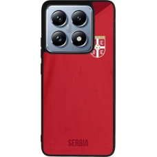 Coque Xiaomi 14T Pro - Silicone rigide noir Maillot de football Serbie 2022 personnalisable