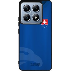 Coque Xiaomi 14T Pro - Silicone rigide noir Maillot de football Slovaquie