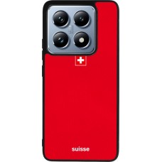 Coque Xiaomi 14T Pro - Silicone rigide noir Maillot de football Suisse 2026 personnalisable