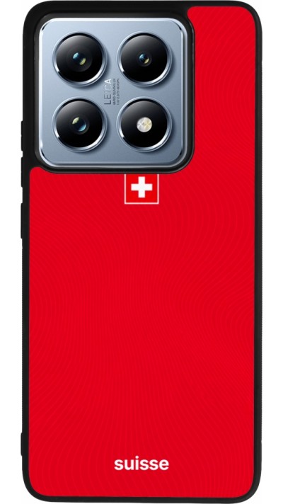 Coque Xiaomi 14T Pro - Silicone rigide noir Maillot de football Suisse 2026 personnalisable