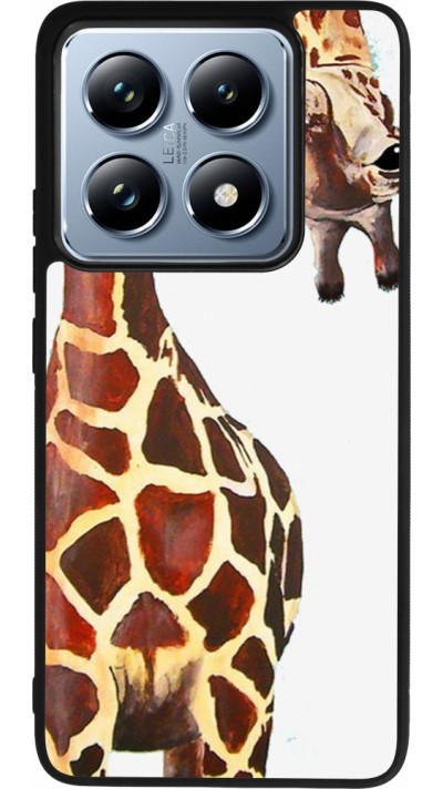 Coque Xiaomi 14T Pro - Silicone rigide noir Giraffe Fit