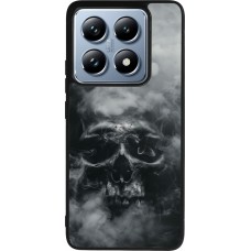Coque Xiaomi 14T Pro - Silicone rigide noir Halloween 2024 smoky skull
