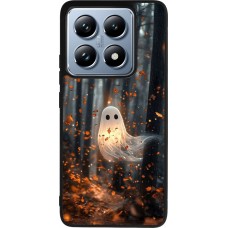 Coque Xiaomi 14T Pro - Silicone rigide noir Halloween 2025 Ghost in the forest