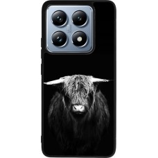 Coque Xiaomi 14T Pro - Silicone rigide noir Highland calf black