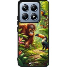 Xiaomi 14T Pro Case Hülle - Silikon schwarz Tropischer Dschungel Tayrona