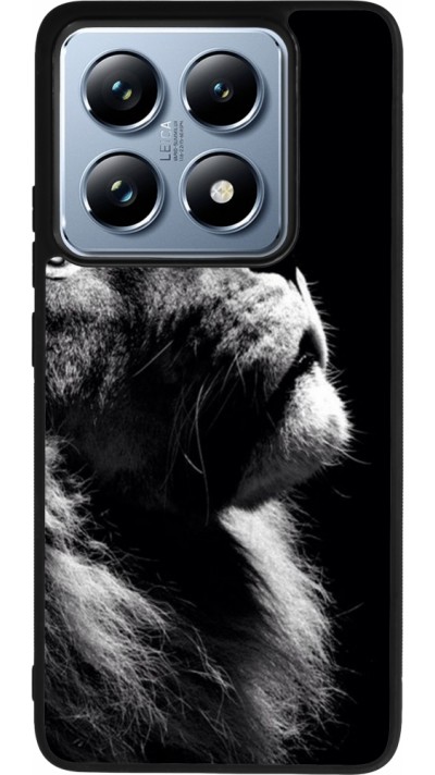 Xiaomi 14T Pro Case Hülle - Silikon schwarz Lion looking up