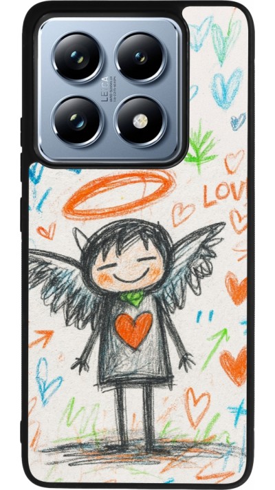 Xiaomi 14T Pro Case Hülle - Silikon schwarz Little Angel Sketch Love