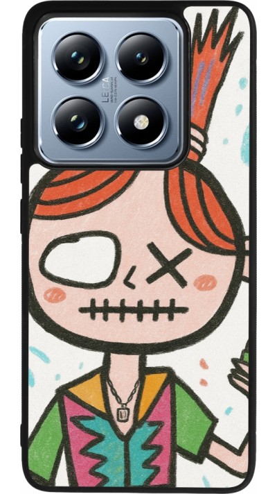 Xiaomi 14T Pro Case Hülle - Silikon schwarz Little Girl Sketch