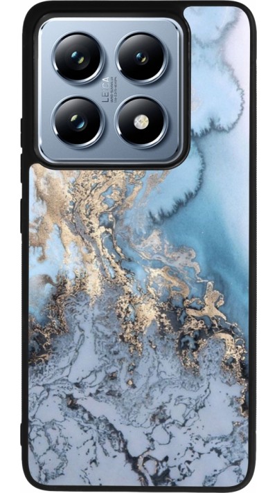 Coque Xiaomi 14T Pro - Silicone rigide noir Marble 04