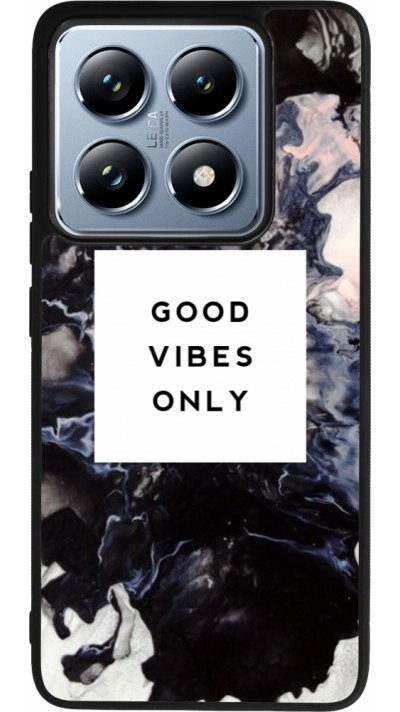 Coque Xiaomi 14T Pro - Silicone rigide noir Marble Good Vibes Only