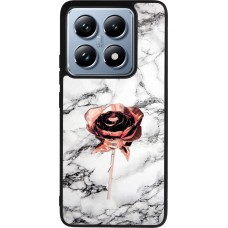 Xiaomi 14T Pro Case Hülle - Silikon schwarz Marble Rose Gold