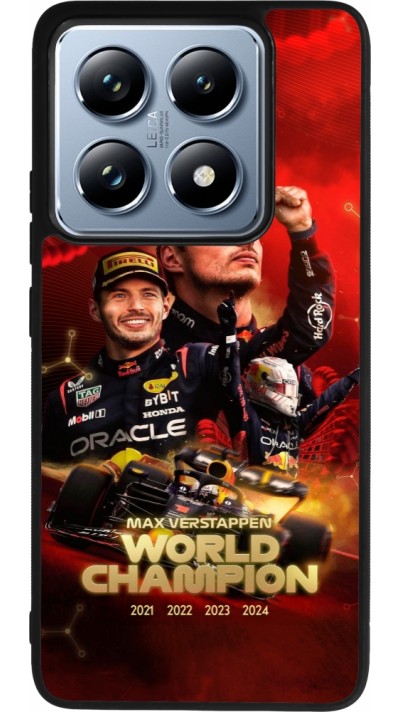 Coque Xiaomi 14T Pro - Silicone rigide noir Max Verstappen Champion 2023