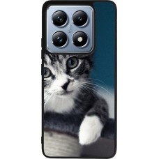 Coque Xiaomi 14T Pro - Silicone rigide noir Meow 23