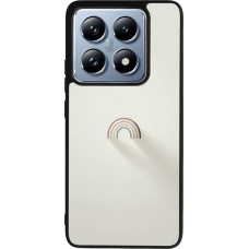 Coque Xiaomi 14T Pro - Silicone rigide noir Mini Rainbow Minimal