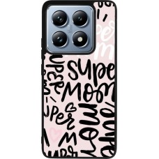 Coque Xiaomi 14T Pro - Silicone rigide noir Mom 2024 Super mom