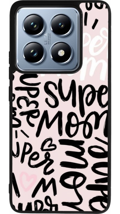 Xiaomi 14T Pro Case Hülle - Silikon schwarz Mom 2024 Super mom