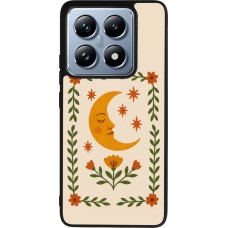 Coque Xiaomi 14T Pro - Silicone rigide noir Half moon stamp 2026