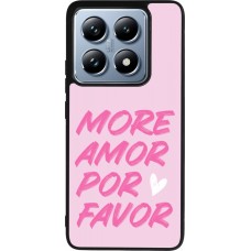 Xiaomi 14T Pro Case Hülle - Silikon schwarz More amor porfavor