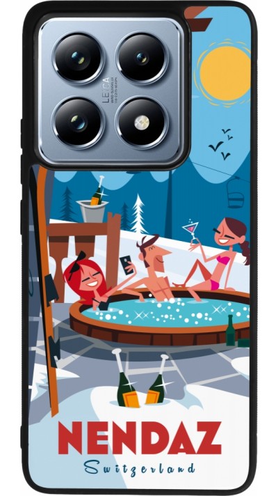 Xiaomi 14T Pro Case Hülle - Silikon schwarz Nendaz Mountain Jacuzzi