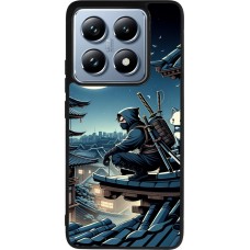 Coque Xiaomi 14T Pro - Silicone rigide noir Ninja sous la lune