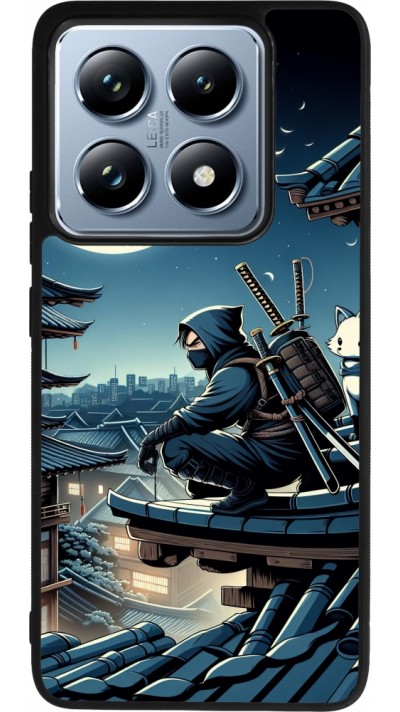 Xiaomi 14T Pro Case Hülle - Silikon schwarz Ninja unter dem Mond