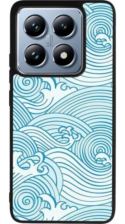 Xiaomi 14T Pro Case Hülle - Silikon schwarz Ocean Waves