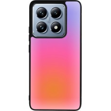 Coque Xiaomi 14T Pro - Silicone rigide noir Orange Pink Blue Gradient