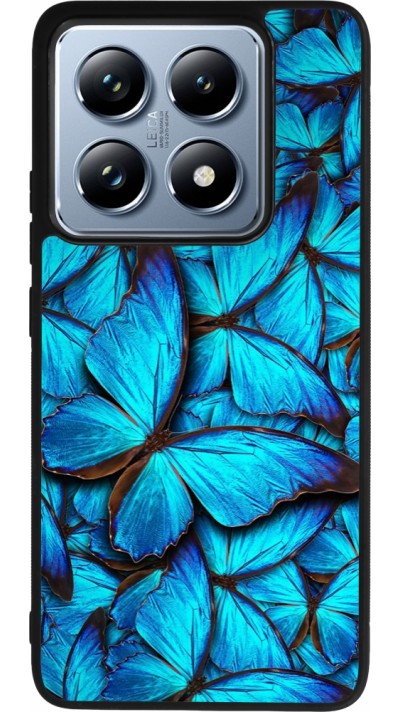 Xiaomi 14T Pro Case Hülle - Silikon schwarz Papillon bleu