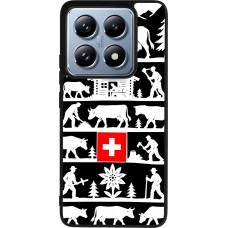 Coque Xiaomi 14T Pro - Silicone rigide noir Poya Suisse 1 noir
