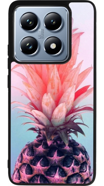 Xiaomi 14T Pro Case Hülle - Silikon schwarz Purple Pink Pineapple