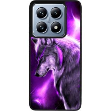 Xiaomi 14T Pro Case Hülle - Silikon schwarz Purple Sky Wolf