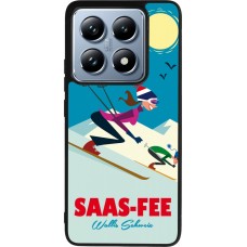 Coque Xiaomi 14T Pro - Silicone rigide noir Saas-Fee Ski Downhill