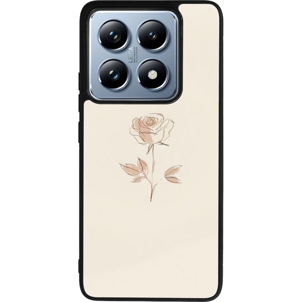 Coque Xiaomi 14T Pro - Silicone rigide noir Sable Rose Minimaliste