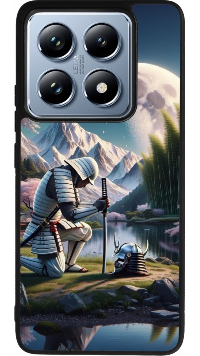 Xiaomi 14T Pro Case Hülle - Silikon schwarz Samurai Katana Mond