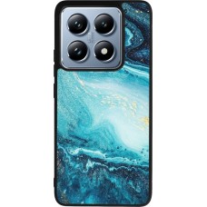 Coque Xiaomi 14T Pro - Silicone rigide noir Sea Foam Blue