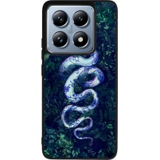 Coque Xiaomi 14T Pro - Silicone rigide noir Serpent Blue Anaconda