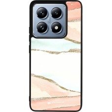 Coque Xiaomi 14T Pro - Silicone rigide noir Shimmering Orange