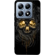 Coque Xiaomi 14T Pro - Silicone rigide noir Skull 02