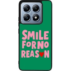 Coque Xiaomi 14T Pro - Silicone rigide noir Smile for no reason 2026