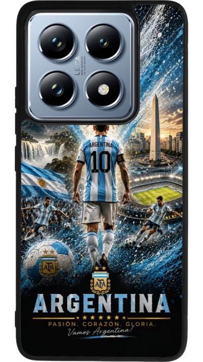 Xiaomi 14T Pro Case Hülle - Silikon schwarz Fussball Argentinien splash 2026