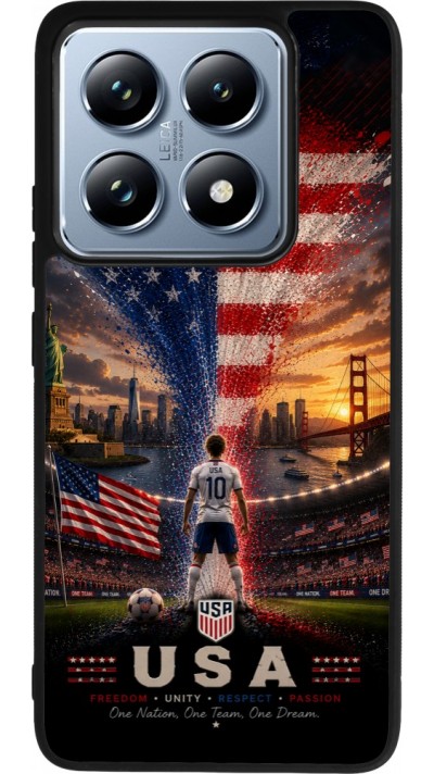 Xiaomi 14T Pro Case Hülle - Silikon schwarz Fussball Vereinigten Staaten splash 2026