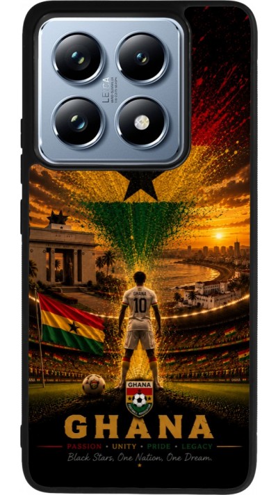 Xiaomi 14T Pro Case Hülle - Silikon schwarz Fussball Ghana splash 2026