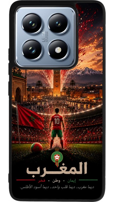 Xiaomi 14T Pro Case Hülle - Silikon schwarz Fussball Marokko splash 2026