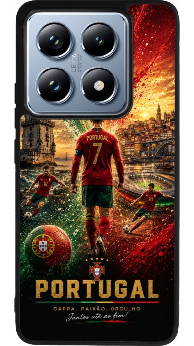 Xiaomi 14T Pro Case Hülle - Silikon schwarz Fussball Portugal splash 2026