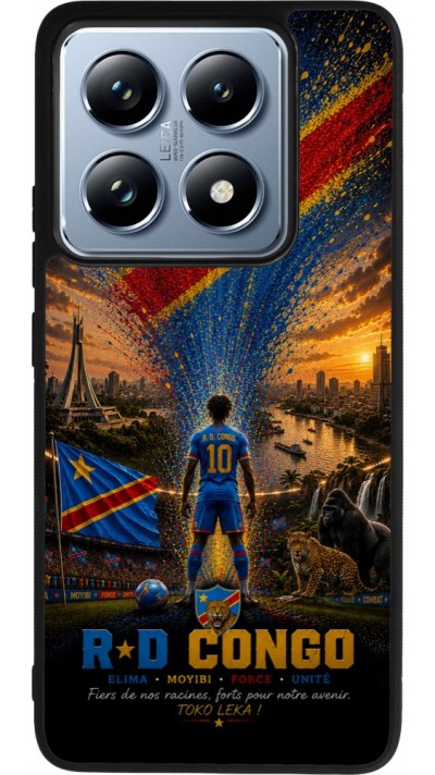Xiaomi 14T Pro Case Hülle - Silikon schwarz Fussball Demokratische Republik Kongo splash 2026