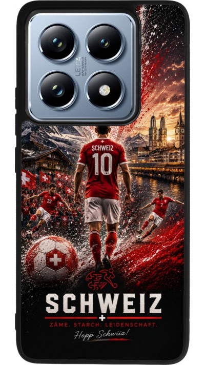 Xiaomi 14T Pro Case Hülle - Silikon schwarz Fussball Schweiz splash 2026