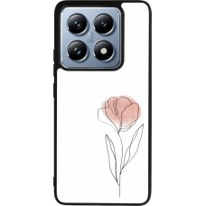 Xiaomi 14T Pro Case Hülle - Silikon schwarz Spring 23 minimalist flower