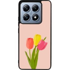 Coque Xiaomi 14T Pro - Silicone rigide noir Spring 23 tulip trio
