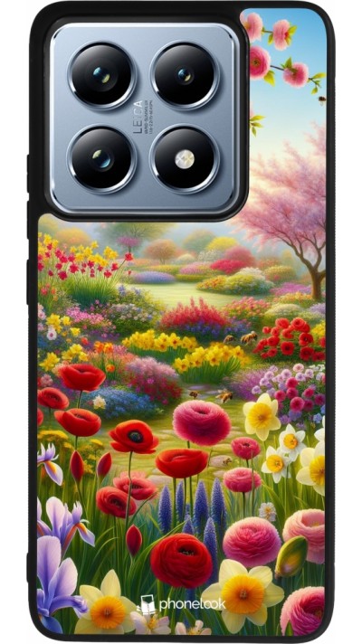 Coque Xiaomi 14T Pro - Silicone rigide noir Spring 25 Bouquet printemps