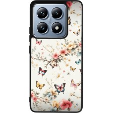 Xiaomi 14T Pro Case Hülle - Silikon schwarz Frühling 25 Leichte Schmetterlinge